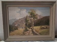 OLIO SU TAVOLA PAESAGGIO