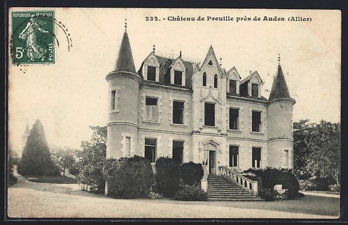 Cpa audes allier château - audes, de