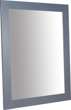 Specchiera rettangolare a muro in legno massello di tiglio finitura grigia L90xP