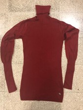 maglione lupetto collo alto  tg XS rosso/bordoux puff sbuffo