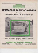 advertising Pubblicità-MOTO CARRO AERMACCHI JARLEY DAVIDSON N.D.3 1967-TRE RUOTE