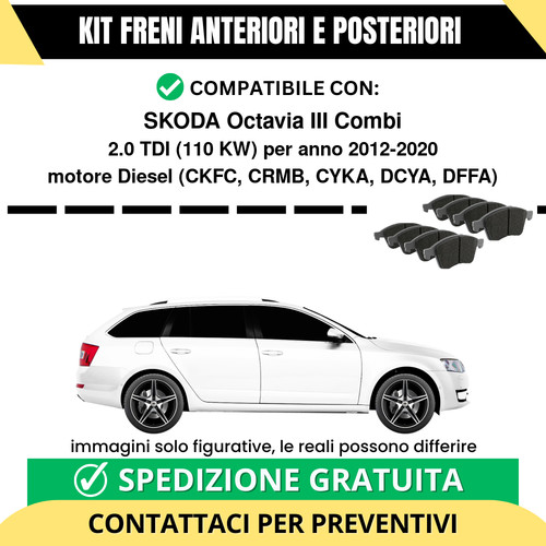 Pastiglie freno ant post - pastiglie, +