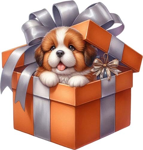 Confezione regalo cucciolo - confezione,