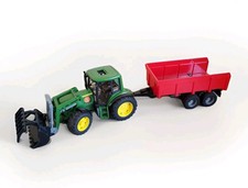 BRUDER Grande Trattore John Deere 6920+Rimorchio Scala 1:16 Buono Stato Farm