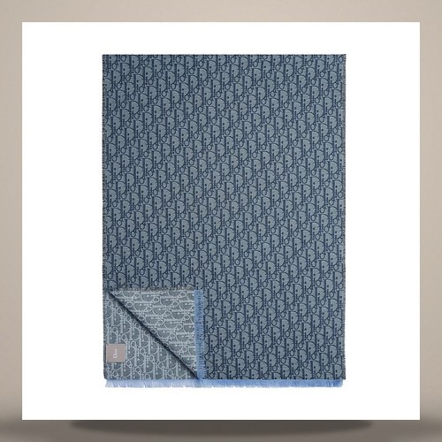 Dior oblique scarf blue - blue, cotton