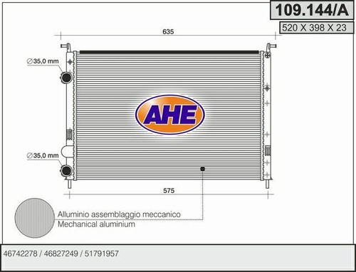 Radiatore fiat strada - fiat, pick-up