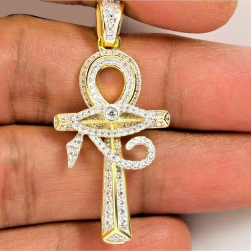 Ciondolo croce ankh diamante - croce,
