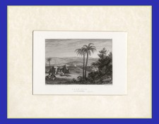 LAODICEA ( Siria),  di BROCKEDON, incisione del 1836, +PASSEPARTOUT