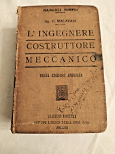 MANUALE ROEPLI L'INGEGNERE COSTRUTTORE MECCANICO CONDIZIONI COME FOTO