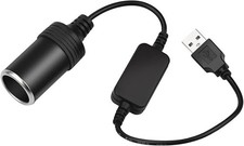 Convertitore a Presa Accendisigari per Auto Da 5V USB Maschio a 12V Femmina