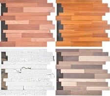 3D Rivestimento Muro Legno Pannelli da Parete Autoadesivo Fai Te Adesivi Murali