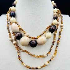 Set collana perline - perline, legno