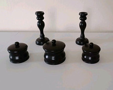 Set toeletta ebano edoardiano - 1900 circa