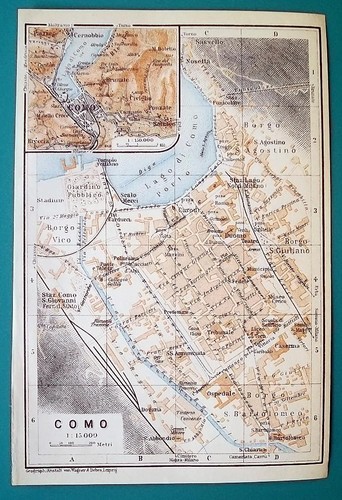 Mappa baedeker 1931 italia - mappa,