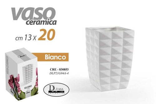 Vaso fiori quadrato ceramica