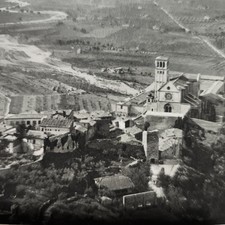 ASSISI BASILICA DI S. FRANCESCO VEDUTA DALLA ROCCA CARTOLINA D’EPOCA