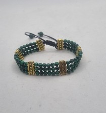 BRACCIALE IN MALACHITE, bracciale verde, bracciale regolabile