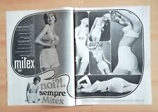 MITEX CORSETTERIA PUBBLICITÀ ADVERTISING 1967 CM 33 X 52 B/W TRIUMPH SANGEMINI
