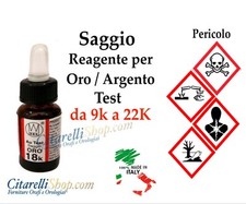 SAGGIO PROVA METALLI 9K 12K 14K 18K 21K 22K ARG. ACCIAIO PIETRA PARAGONE - REX
