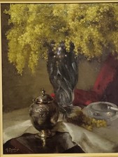 Giuseppe Rossi ( 1876-1952) natura morta dipinto olio su tela epoca XX secolo