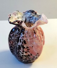 Vaso Vetro Clichy Rosa E Nero