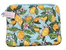 Custodia borsa computer Vera Bradley cotone trapuntato manica per laptop Lemon Grove