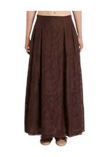 Gonna cacao in seta e cotone