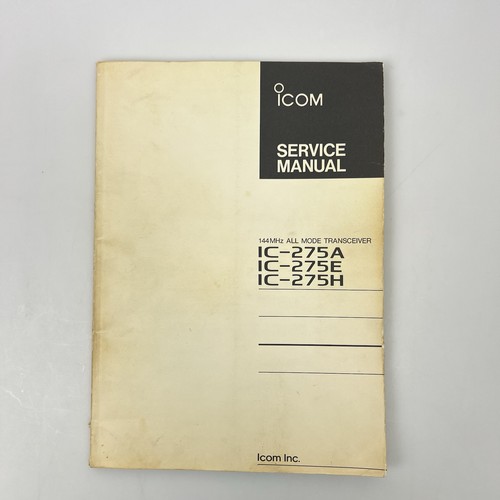 Icom 275a 275e ic - ic-275a, ic-275h