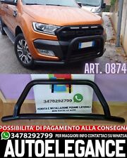 BULLBAR ADATTO PER FORD RANGER T6 T7 2011-2019 HRP LOOK NERO DESIGN SPORTIVO