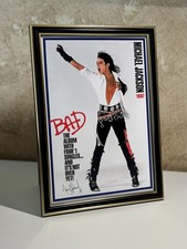 Cadre photo & Impression Michael Jackson 1987 Bad Four 1 Singles Poster Art A4