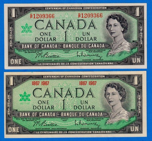 Canada 1967 set 84a b - $1, &