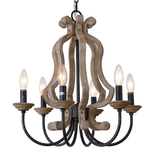 Lampadario legno nero - legno,