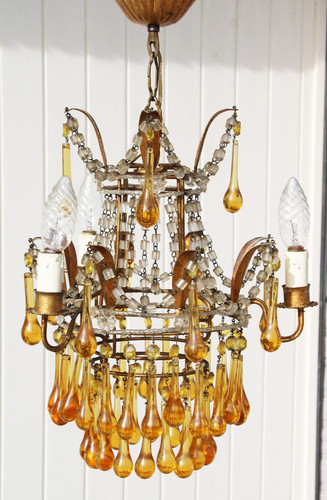 Lampadario goccia vetro - lampadario,