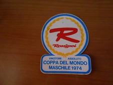 adesivo-sticker-ROSSIGNOL-COPPA DEL MONDO DI SCI MASCHILE 1974-cm.9x12