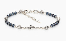 Bracciale da Uomo Cesare Paciotti in Argento 925 Braccialetto Pugnale Con pietre