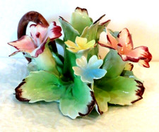 Portacandele fiori capodimonte - portacandele,