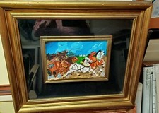 ANTONIO LIGABUE LA DILIGENZA BASSORILIEVO QUADRO WULMAN EXECUTOR OMAGGIO SILVER