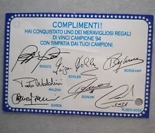 Vinci Campione '94 Kinder Ferrero CARD Autografi Calciatori Stampati RARO calcio
