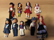 16 Bamboline souvenir città paesi epoca vintage anni 70-80 collezione bambole