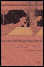 Artista firmato Raphael Kirchner J.4-2 Lady MMP CARTA ROVINATA pc VK5403