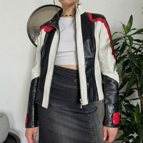 Giacca moto pelle - pelle, donna