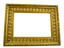 VECCHIA CORNICE DORATA STILE IMPERO FINE '800 LUCE 29 X 18,5 CM IDEA ARREDO