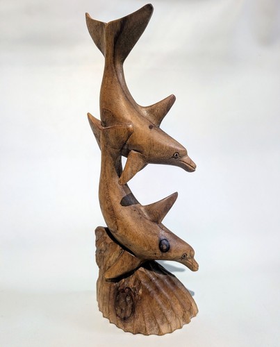 Scultura delfino legno - scultura,