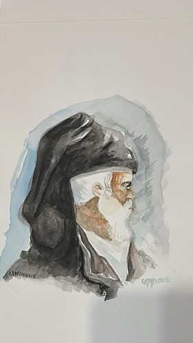 Luigi campione acquerello - luigi, su