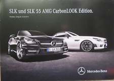 Mercedes SLK & SLK 55 AMG CarbonLOOK Edition depliant brochure del 14.03.2014