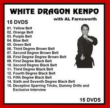 WHITE DRAGON KENPO KARATE 15 DVD SET complete  yellow to black belt