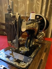 Glorious Frister Rossmann Antique Hand Crank Sewing Machine serviced Rare beauty