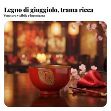 Ciotola in legno dipinta a
