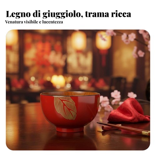 Ciotola legno dipinta a - in,