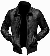 Giacca pelle uomo biker